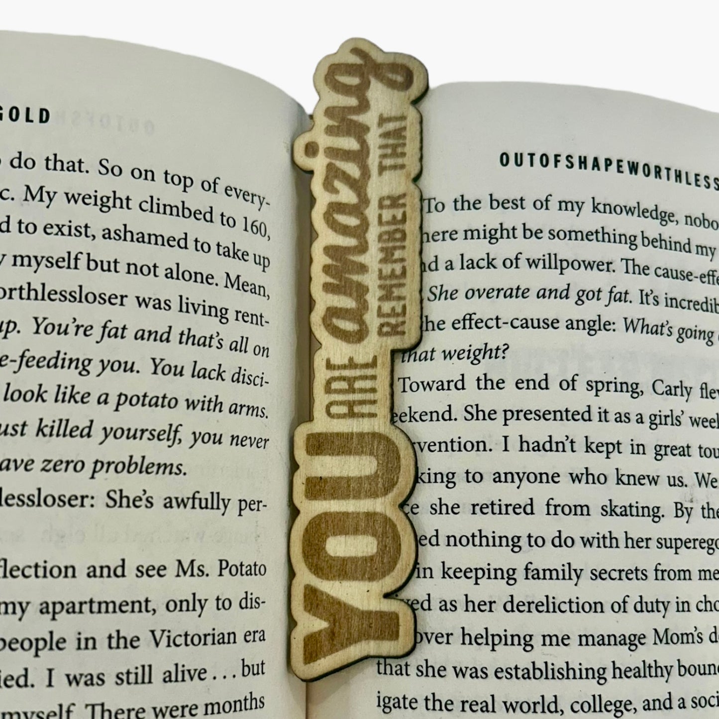 You Are Amazing Quote Bookmark - Leather or Wooden