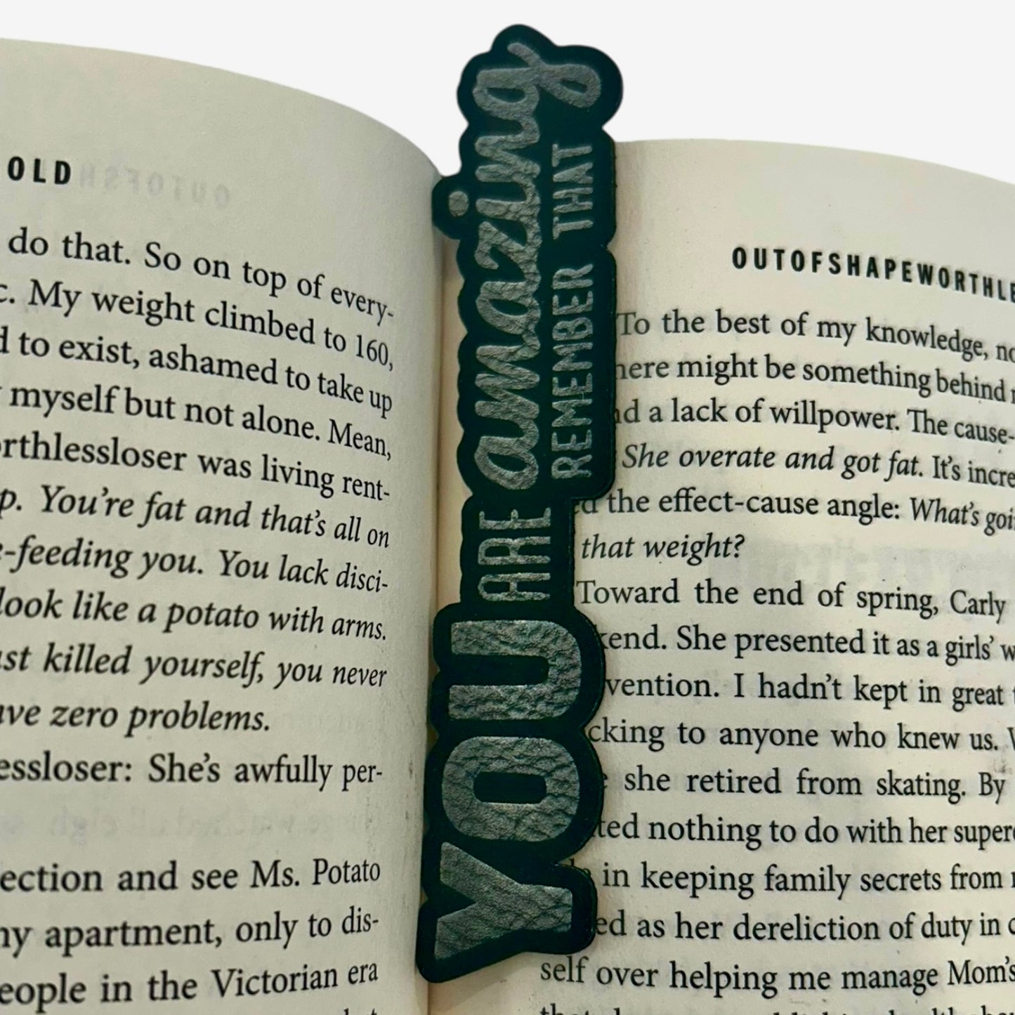 You Are Amazing Quote Bookmark - Leather or Wooden