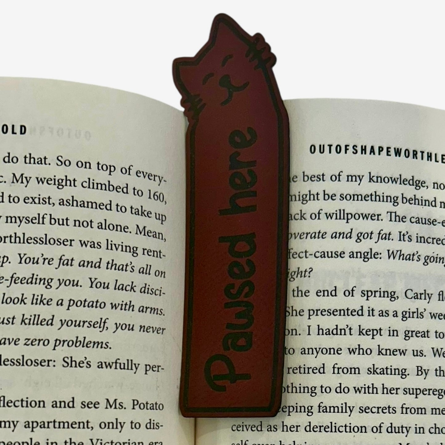 Life is Better With a Cat Bookmark - Leather or Wooden