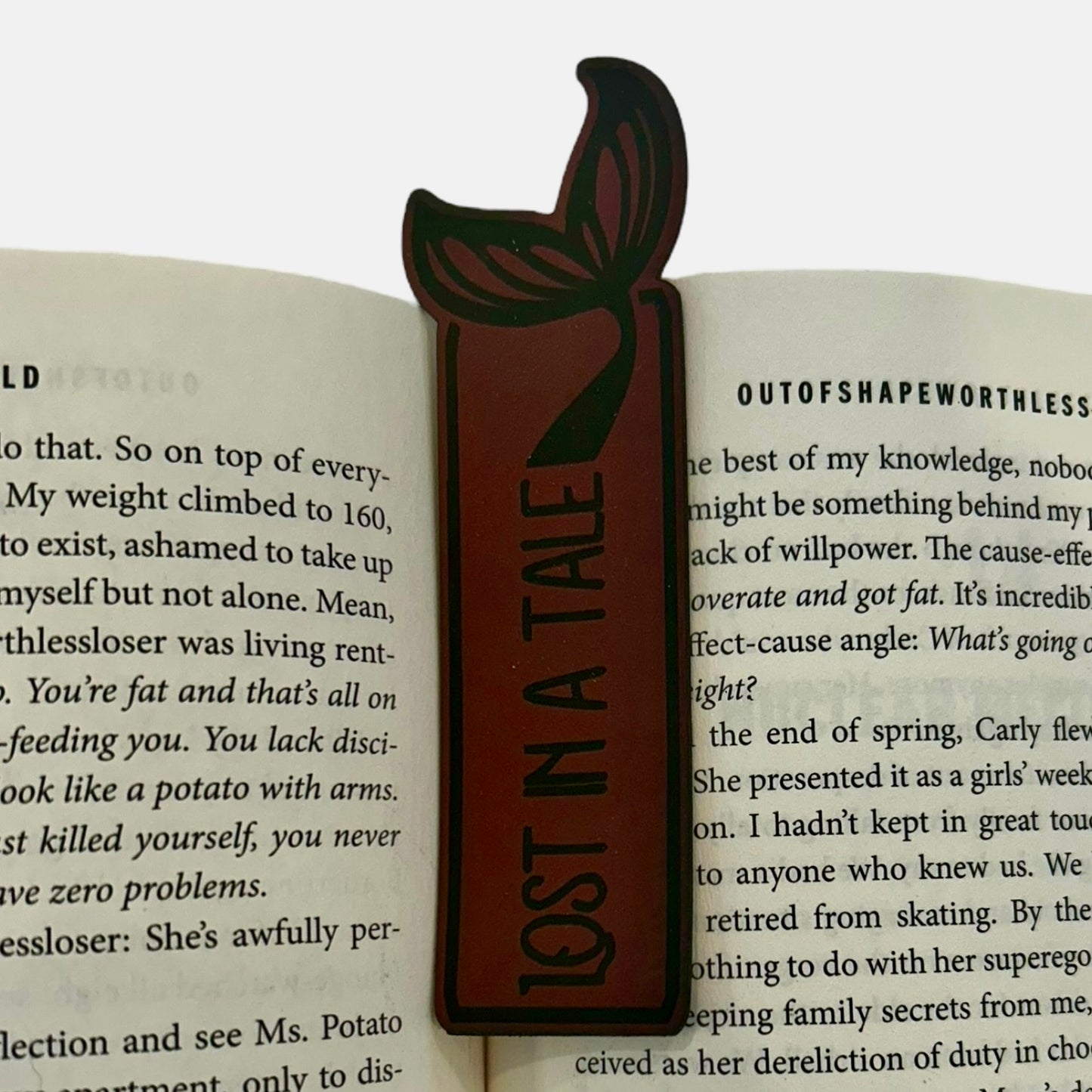 Lost in a Tale Mermaid Bookmark - Leather or Wooden