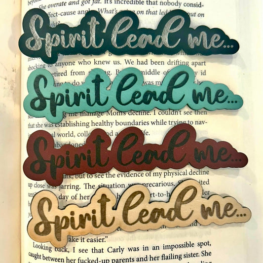 Spirit Lead Me Christian Quote Bookmark - Leather or Wooden