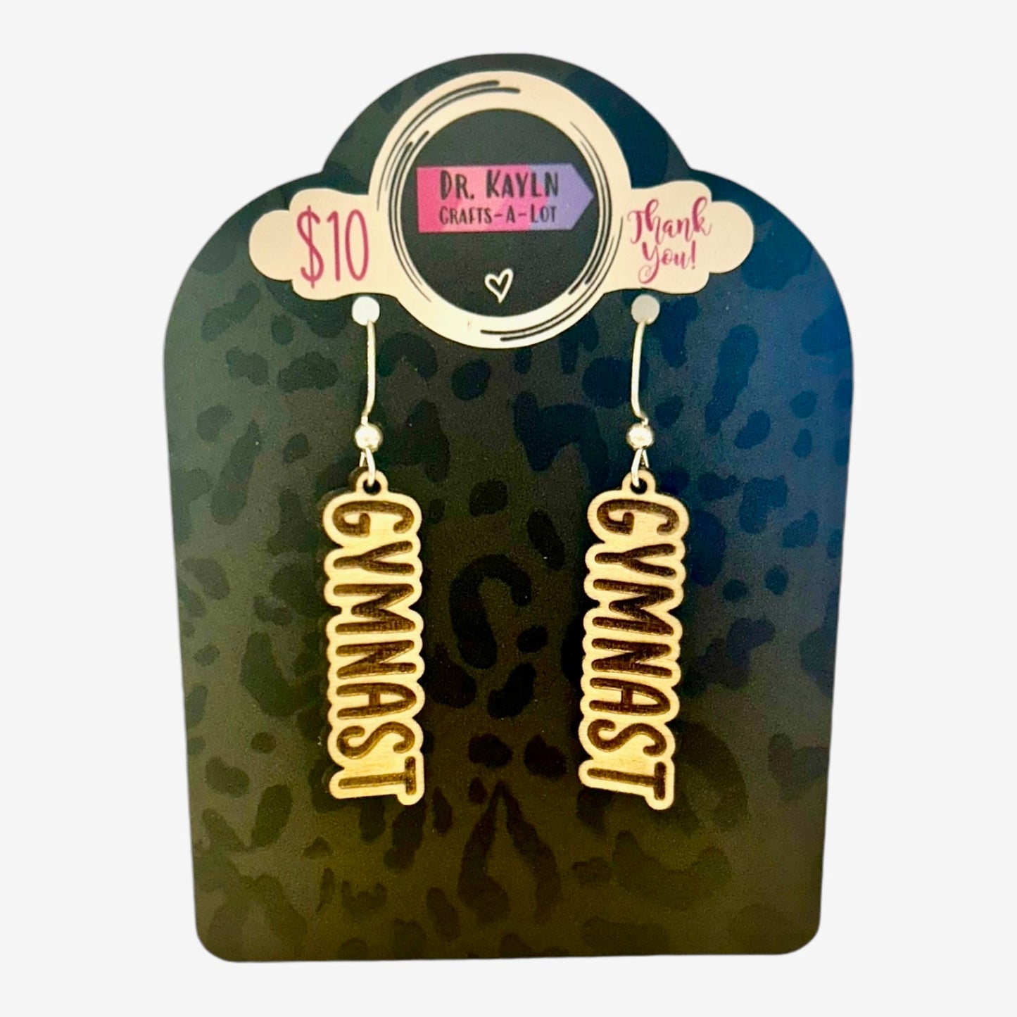 Gymnast Earrings - Wooden Dangle