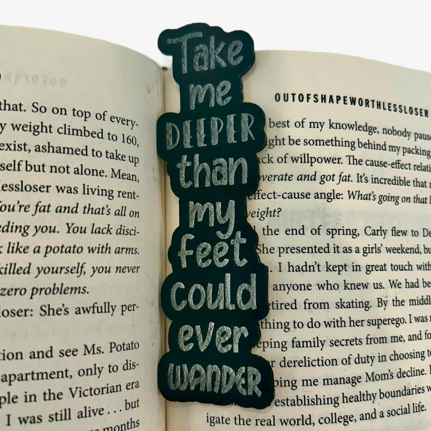 Take me Deeper Christian Bookmark - Leather or Wooden