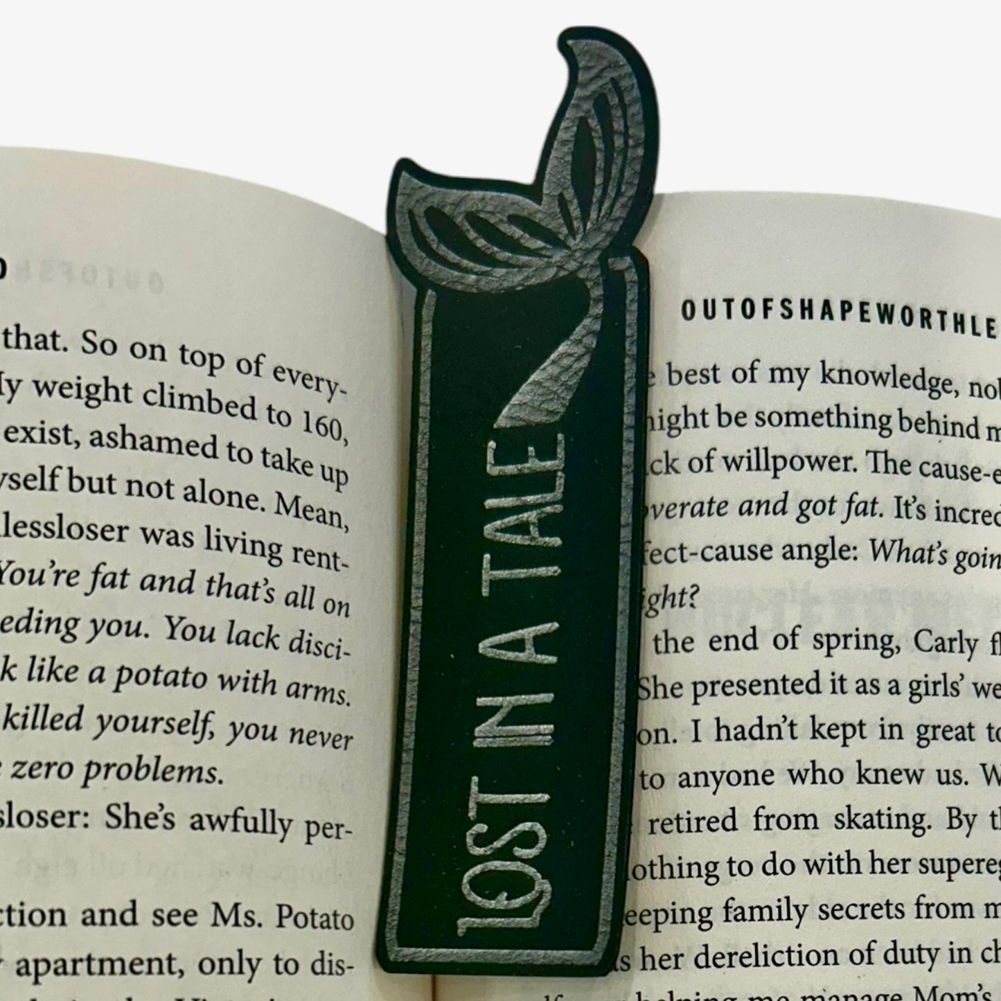 Lost in a Tale Mermaid Bookmark - Leather or Wooden