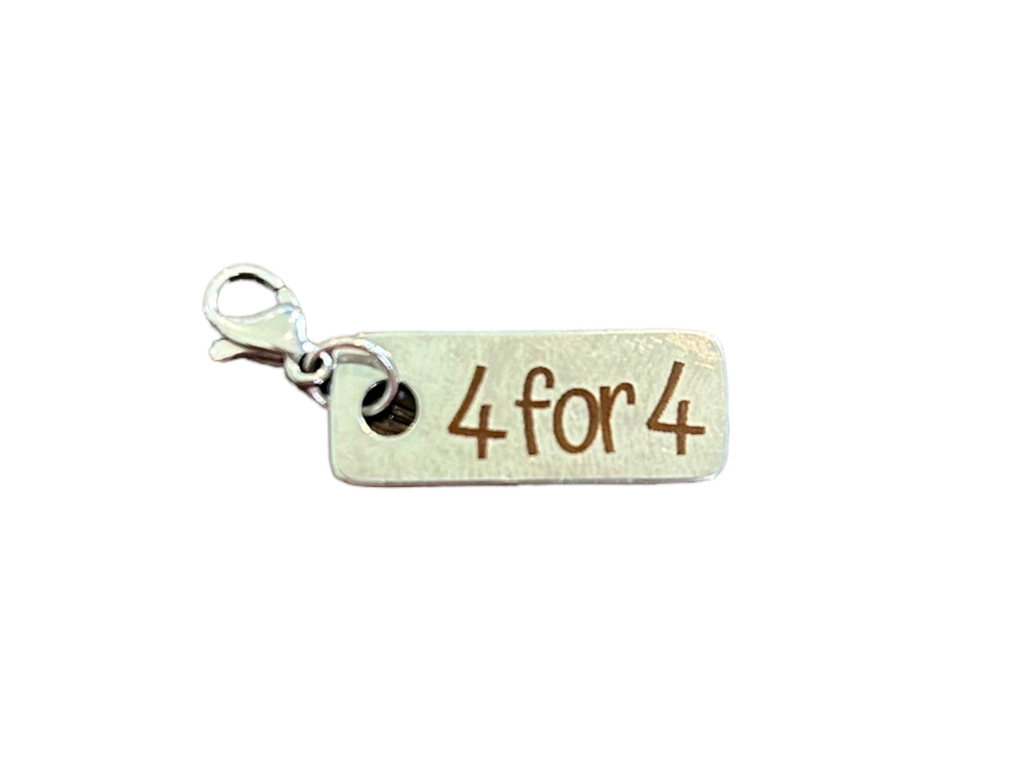4 for 4 Charm for Gymnastics Keychain