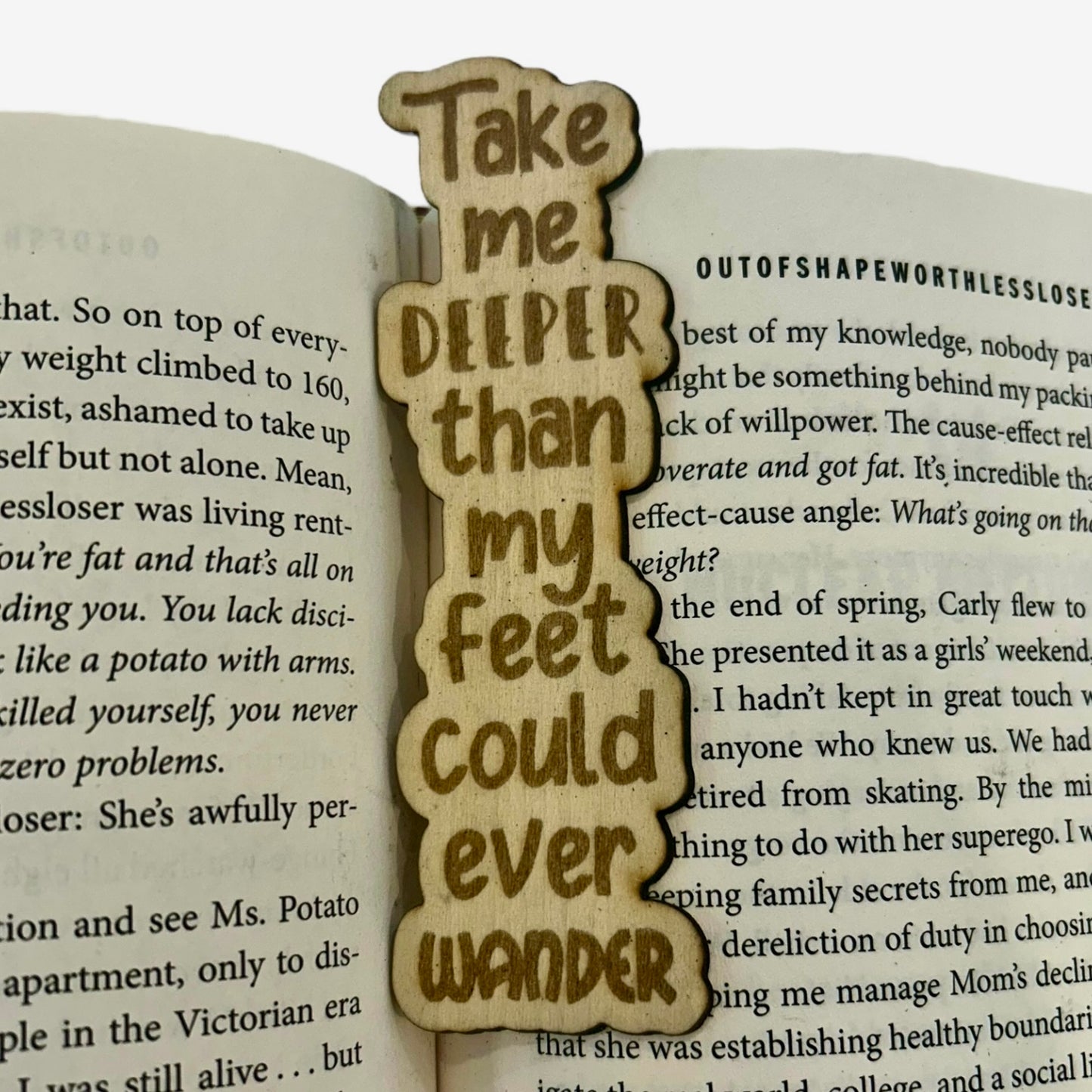 Take me Deeper Christian Bookmark - Leather or Wooden
