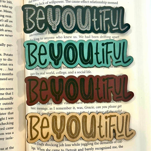 BeYOUtiful Bookmark Leather or Wooden