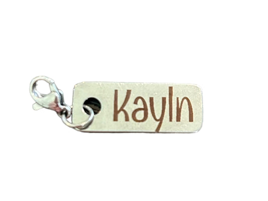 CUSTOMIZED Name Charm for Gymnastics Keychain