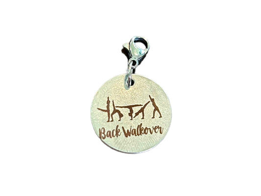Back Walkover Skill Charm for Gymnastics Keychain