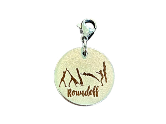 Roundoff Skill Charm for Gymnastics Keychain
