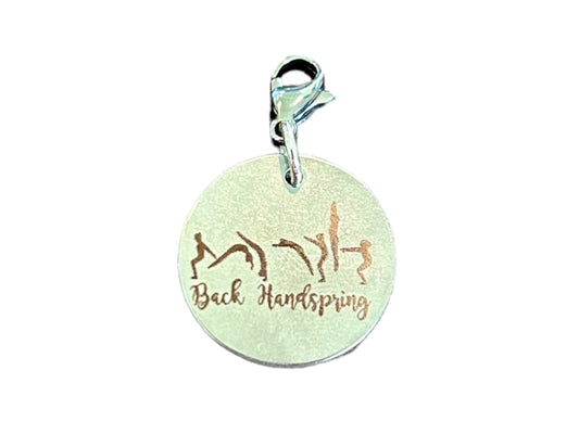 Back Handspring Skill Charm for Gymnastics Keychain