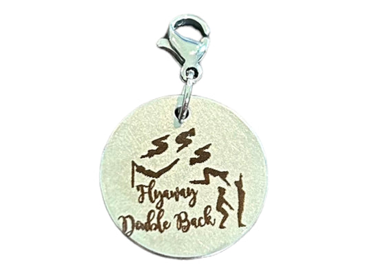 Flyaway Double Back (Bars) Skill Charm for Gymnastics Keychain