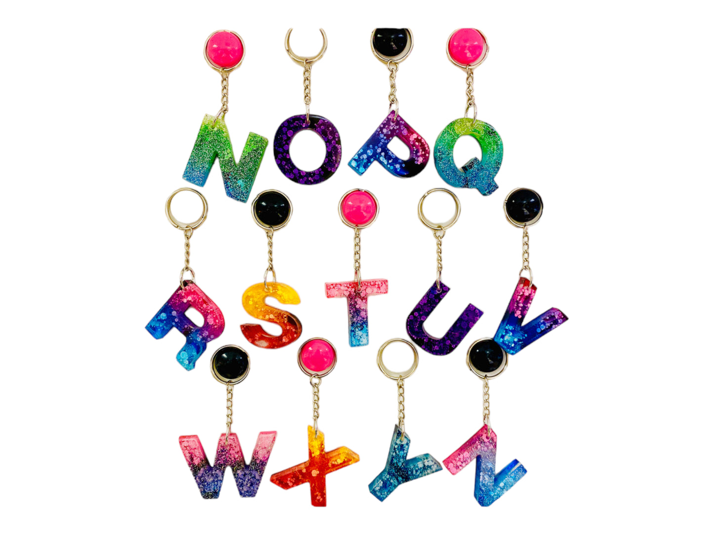 Resin Letter Keychain