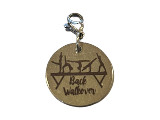 Beam Back Walkover Skill Charm for Gymnastics Keychain