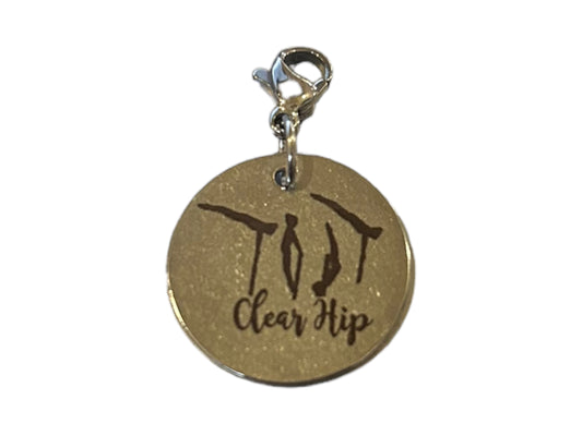 Bars Clear Hip Circle Skill Charm for Gymnastics Keychain