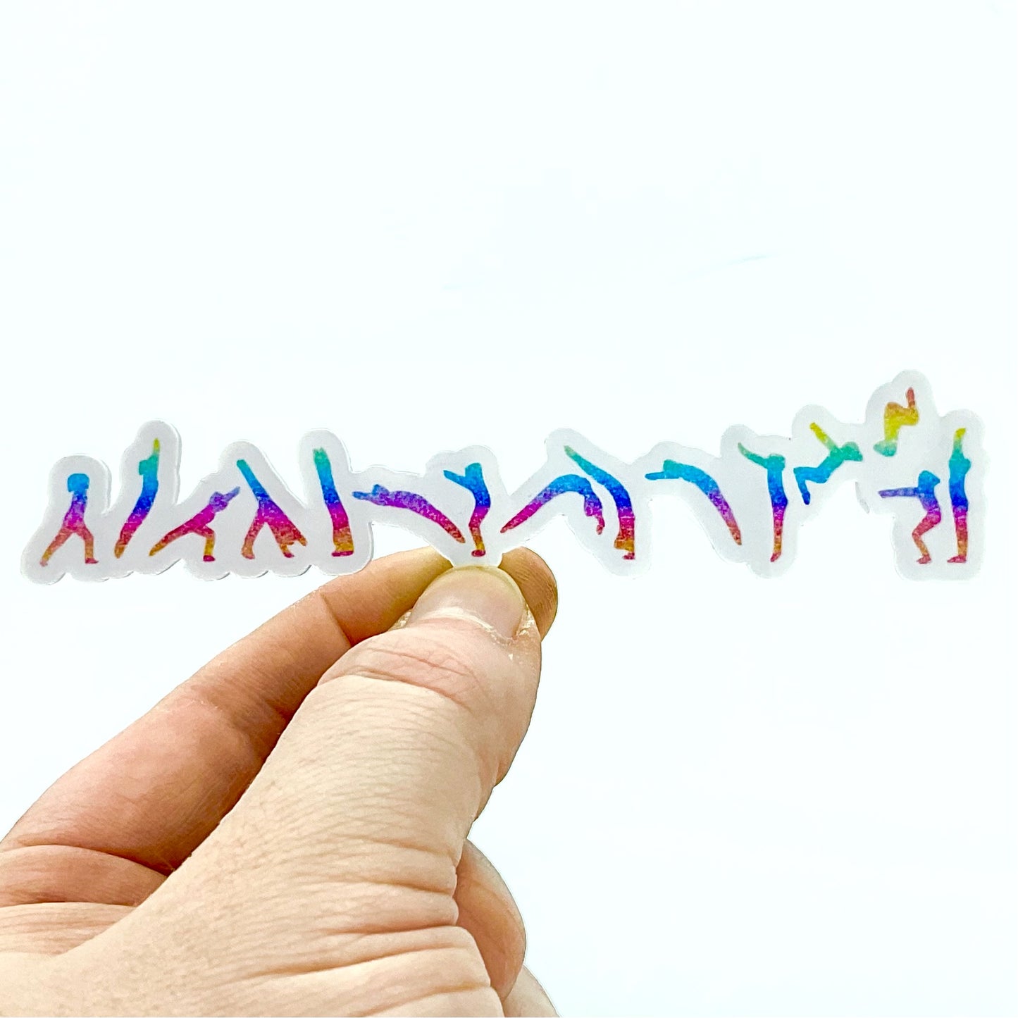 Gymnastics RO BHS BT Tumbling (Bright Rainbow) Waterproof Sticker