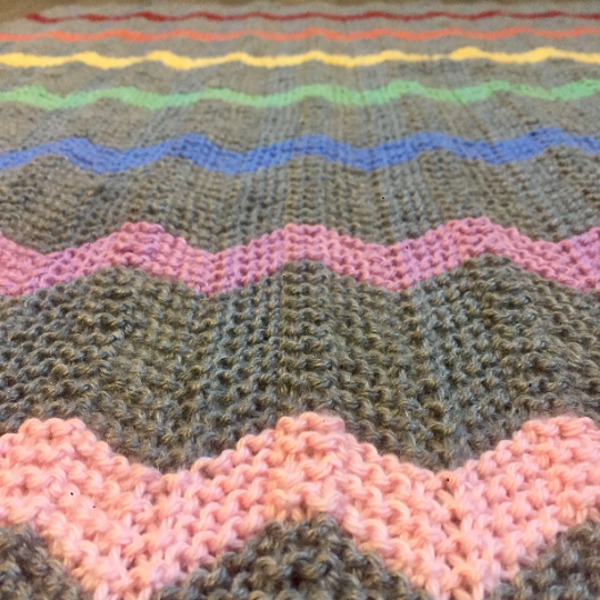 Rainbow Chevron Blanket