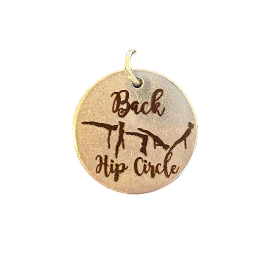 Back Hip Circle (Bars) Skill Charm for Gymnastics Keychain