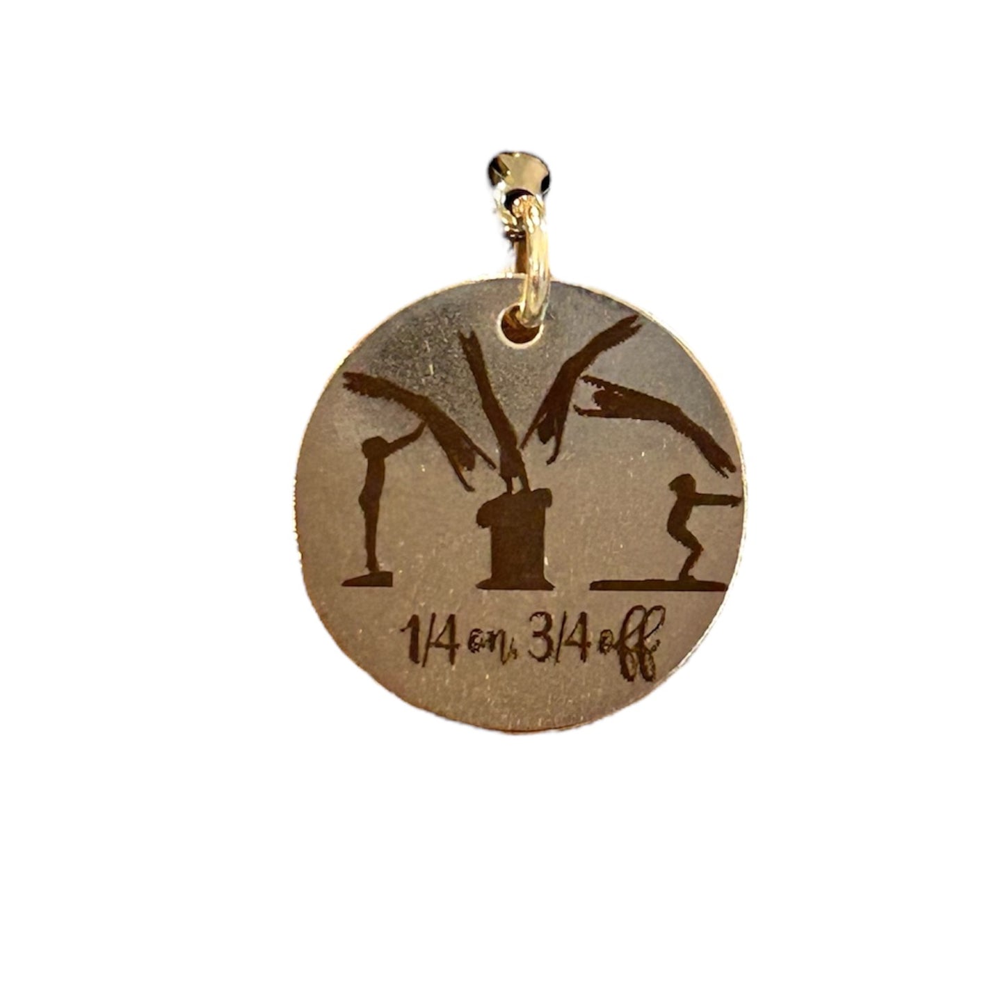 1/2 on 3/4 off Vault Skill Charm for Gymnastics Keychain