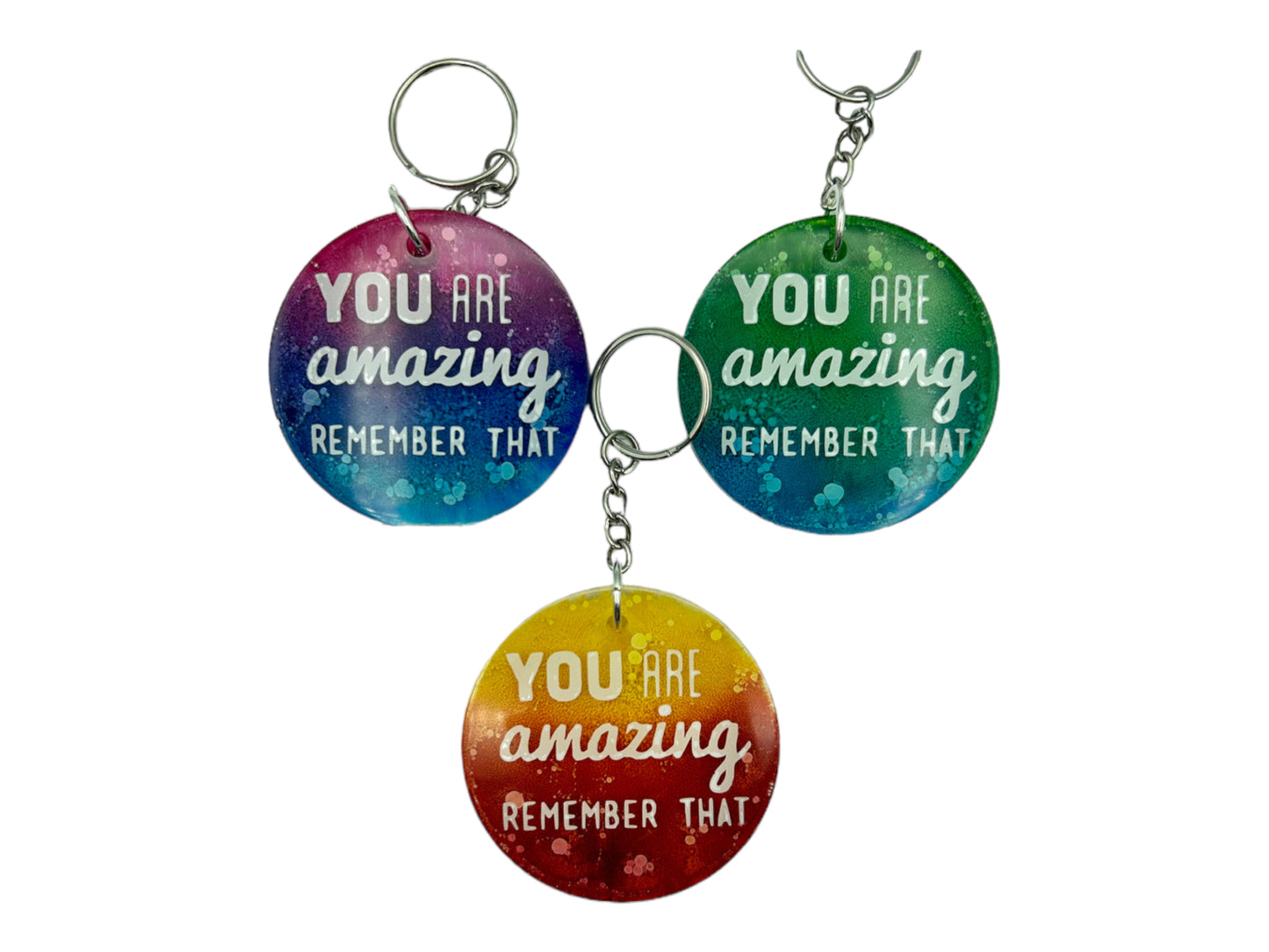 You Are Amazing Quote Resin Keychain